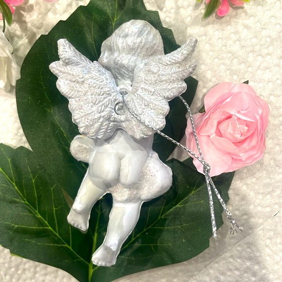Sparkling White Angel Christmas Ornament - Picture 4 of 10